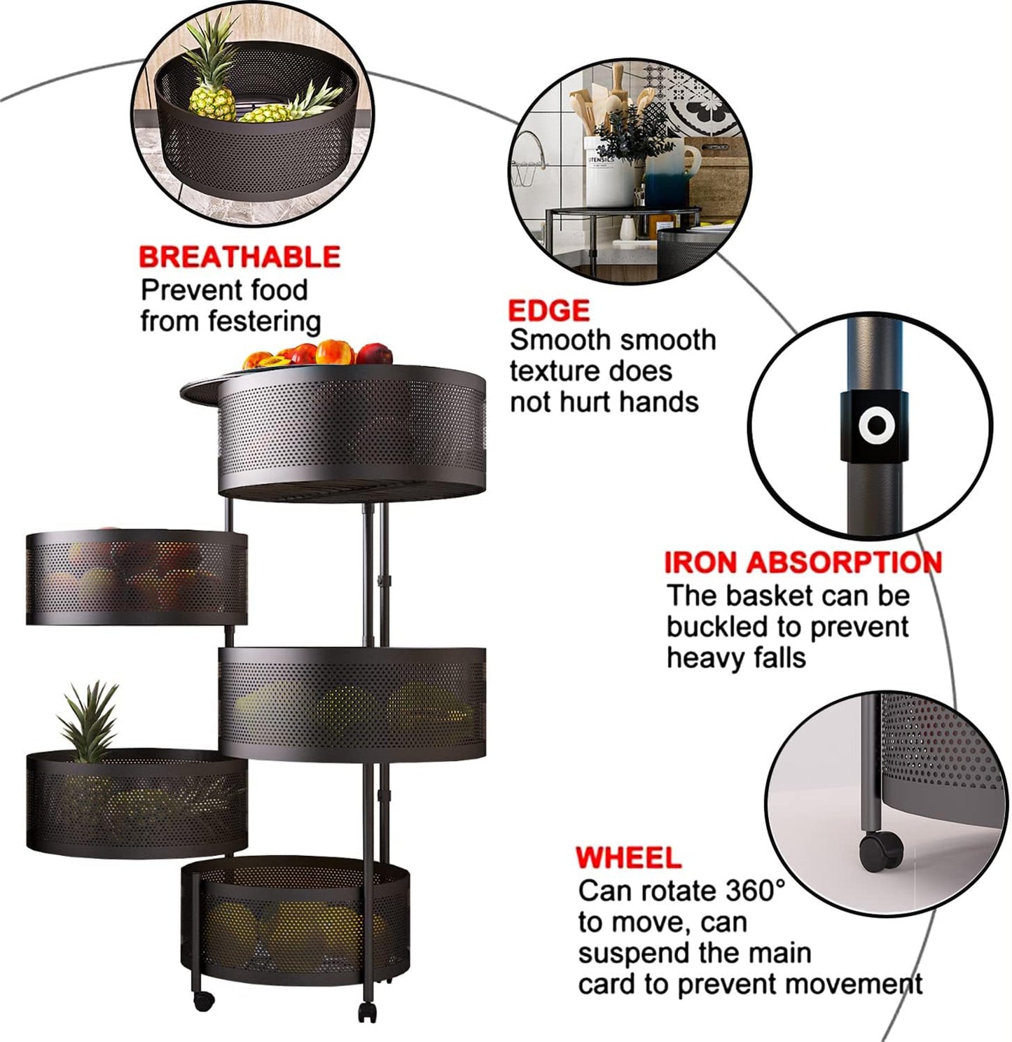 Fruit and Vegetable Basket Bowls